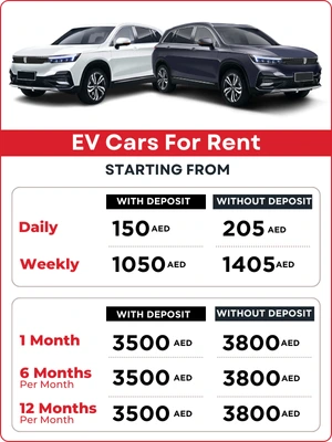 EV Car Rental Rate Card